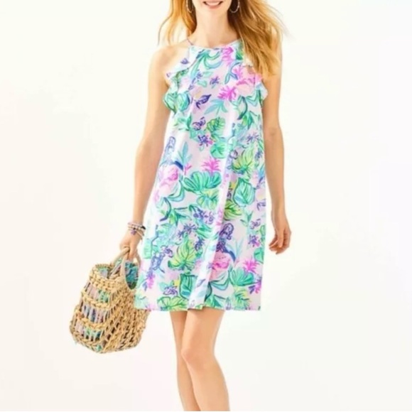 Lilly Pulitzer Billie Dress Mermaid in the Shade Size Medium EUC - Picture 4 of 8